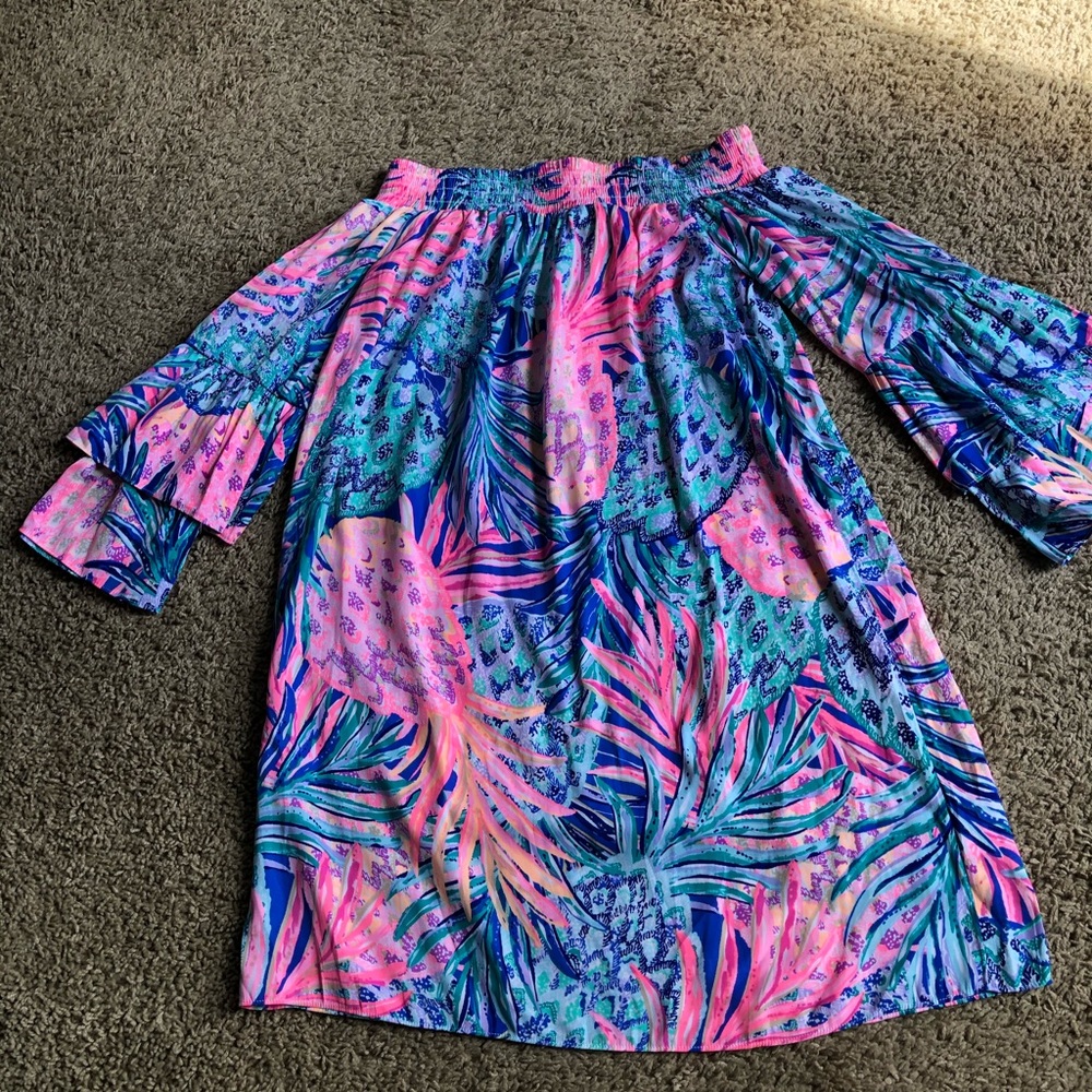 Lilly Pulitzer off the shoulder Tobyn tunic dress